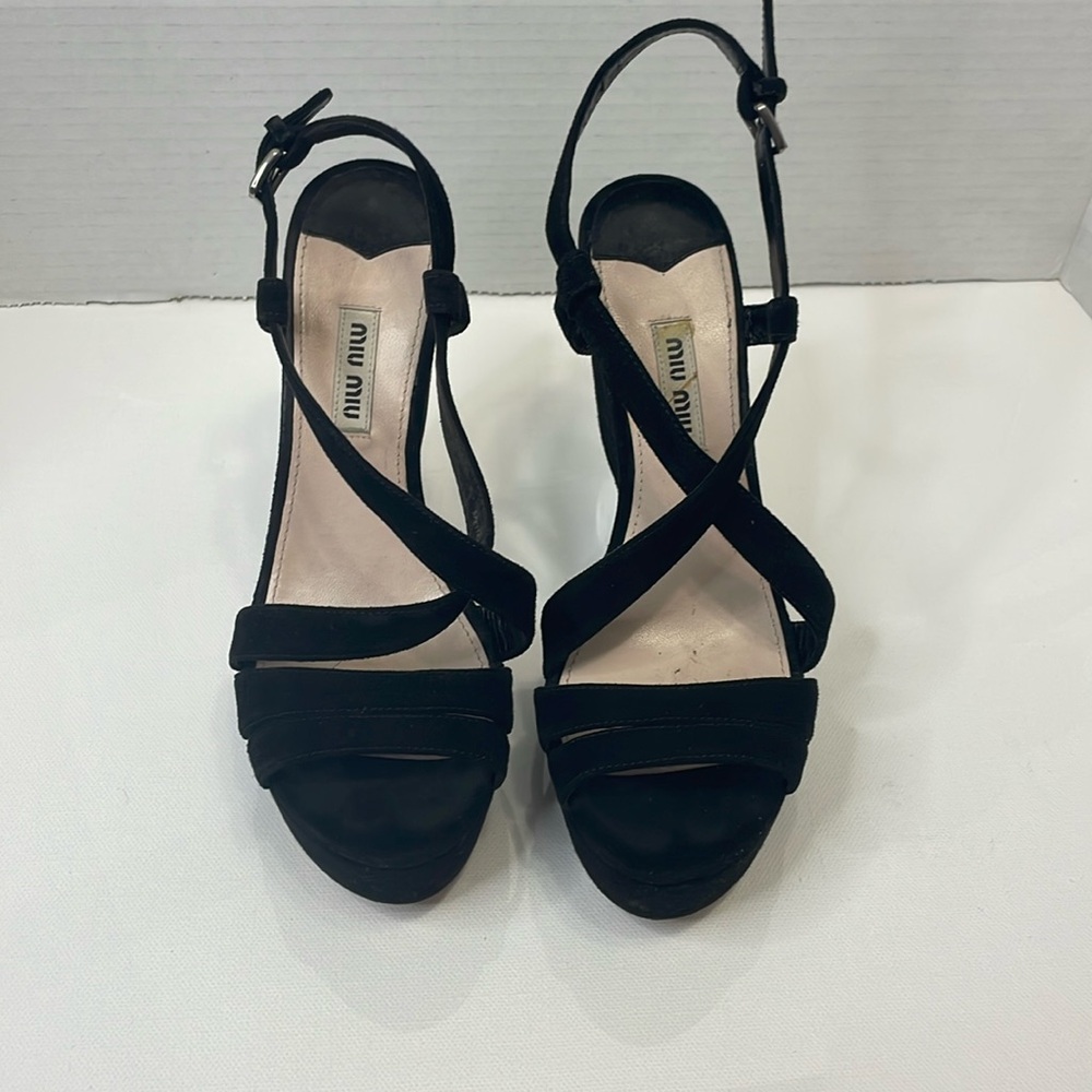 MIU MIU Suede Mirror Platforms